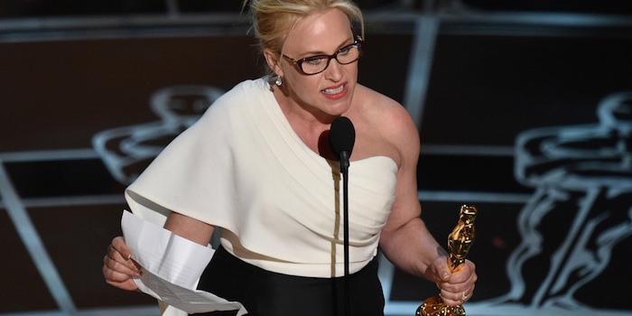 Above: Patricia Arquette speaking on feminism during the Academy Awards. ABC.
